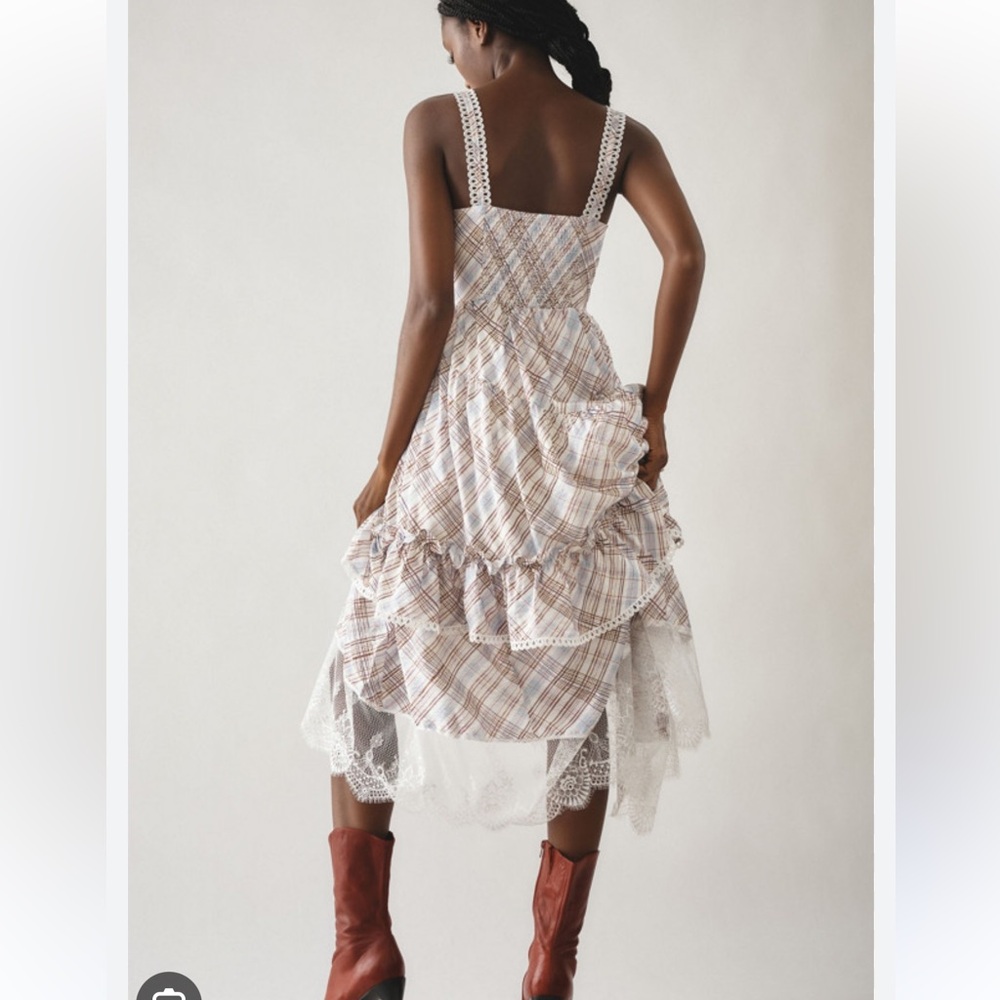 Anthropologie The Bobbi Asymmetrical Ruffled Tiered Midi - Picture 3 of 6
